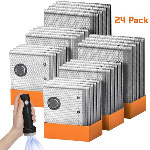 24 pack travel compression bags with pump vacuum storage pouches for clothing space saving sealing bags for backpack and suitcase