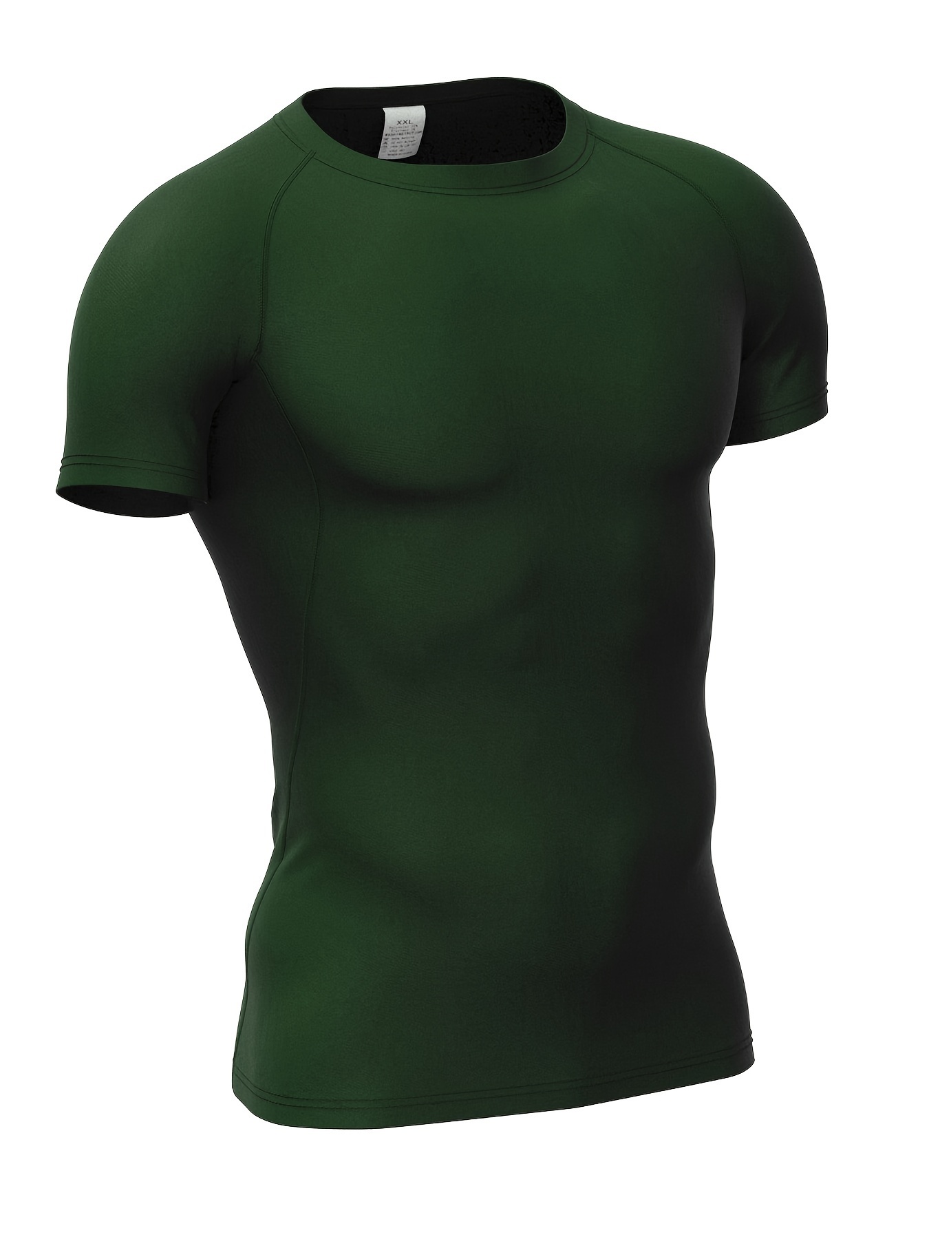 men's compression t shirt high stretch crew neck sweat