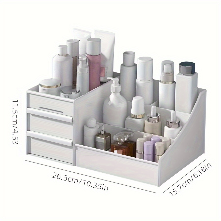MAKEUP Drawer Underwear Organizer White - Storage Organiser with 6  Compartments 'Home', white 30x15x10 cm