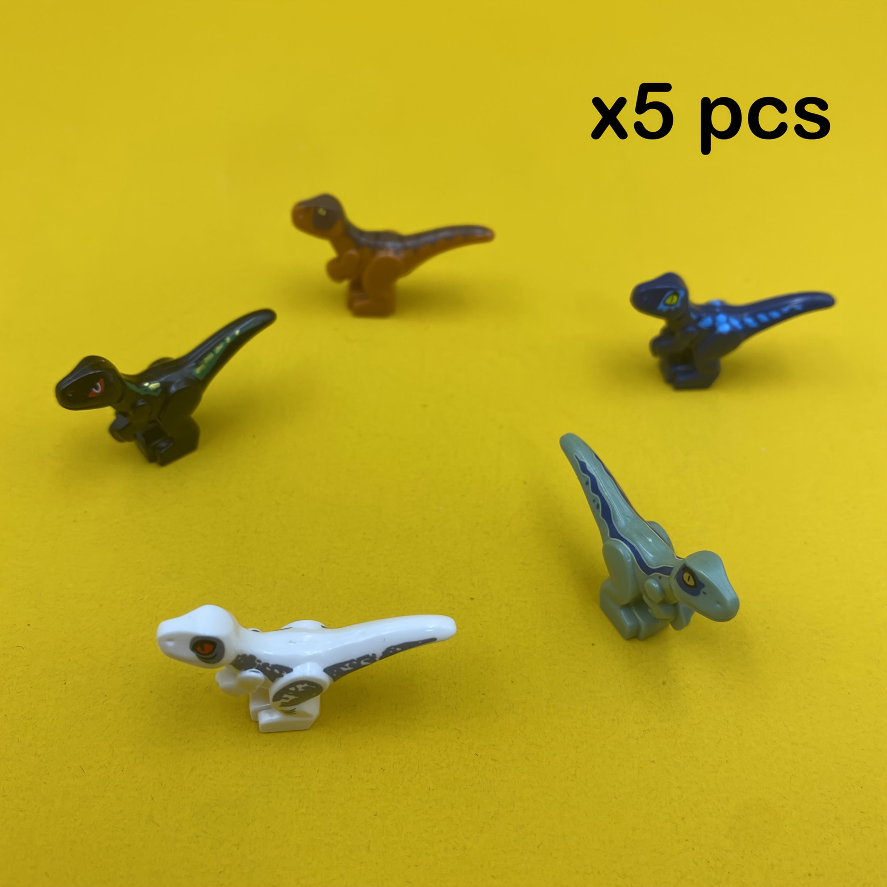 Image of 5pcsmoc Small Particle Building Blocks, Small Dinosaur Parts, Dinosaur Cubs, Rex, Swift , Bull Dragons, Zoo Toys, Accessories, Dragon Models