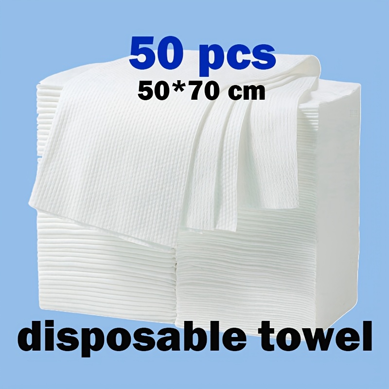 Image of 50 Disposable Towels, 50x70cm, Super Absorbent, For Use At Home, In Guesthouses, Spas, Massage, Beauty Salons, Travel, Fitness, Etc