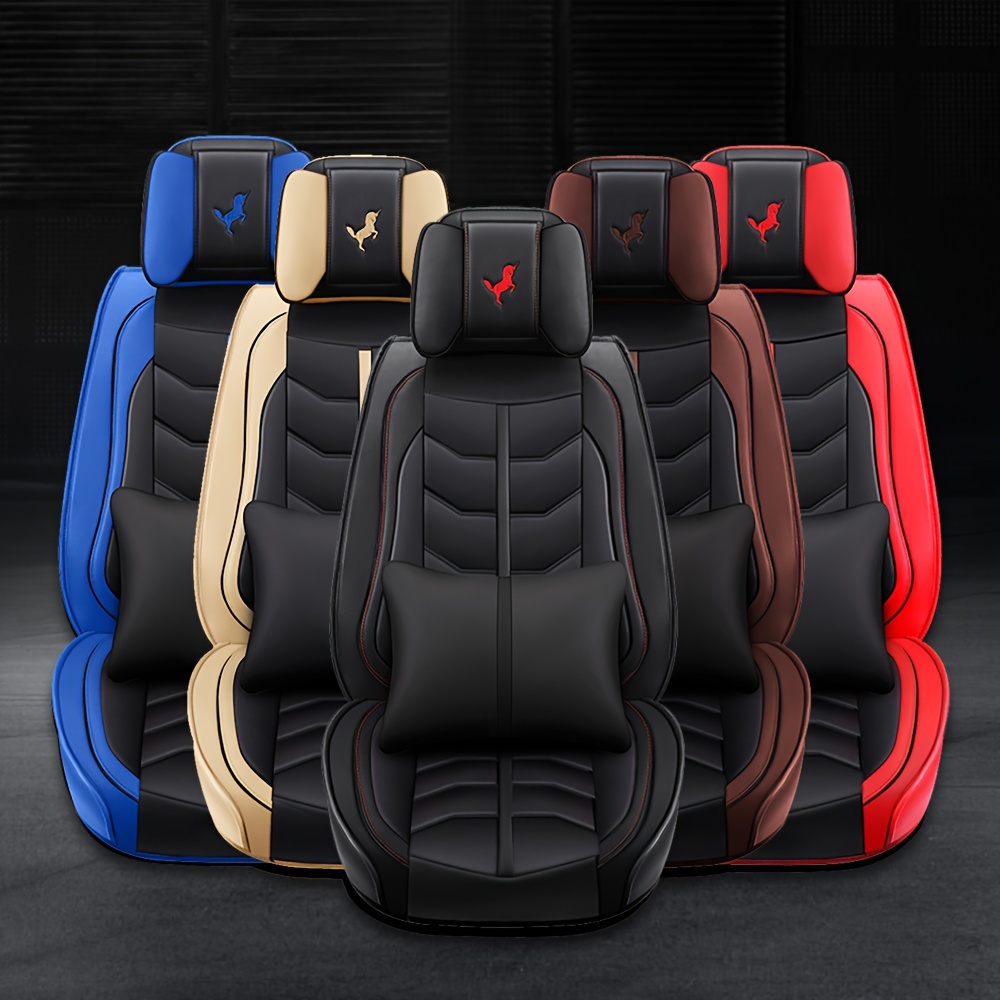 

5pcs Universal Car Seat Covers Set Pu Automotive Protectors Accessories For 5 /suv//