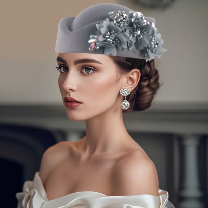 womens pillbox hat flowers vintage british style derby hats 