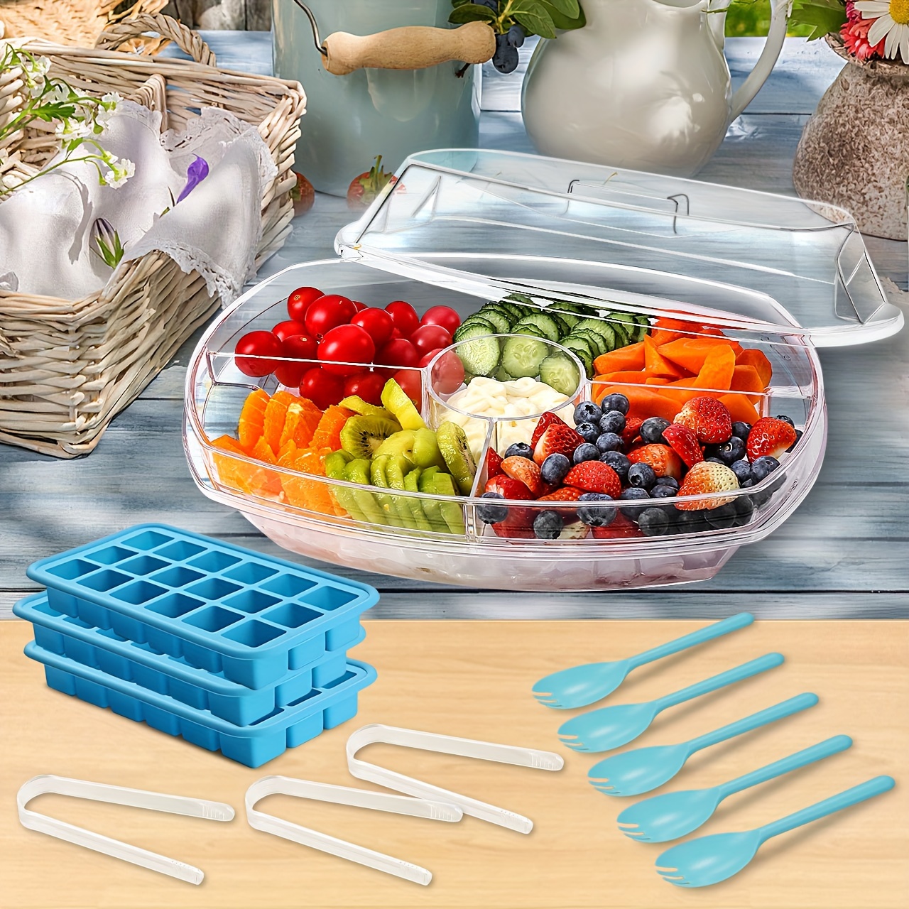 Veggie Tray Pampered Chef Cool And Serve Bowl Chilled Serving
