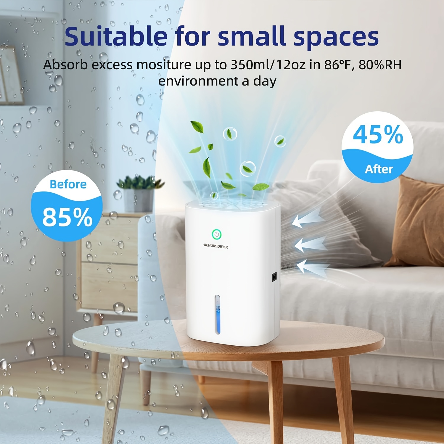 TEMU Dehumidifier, Dehumidifiers For Home, Quiet Dehumidifiers For Bedroom Bathroom Basement With, Auto Shut Off, Led Light, Dry Mute And Breathable Dehumidifier, .