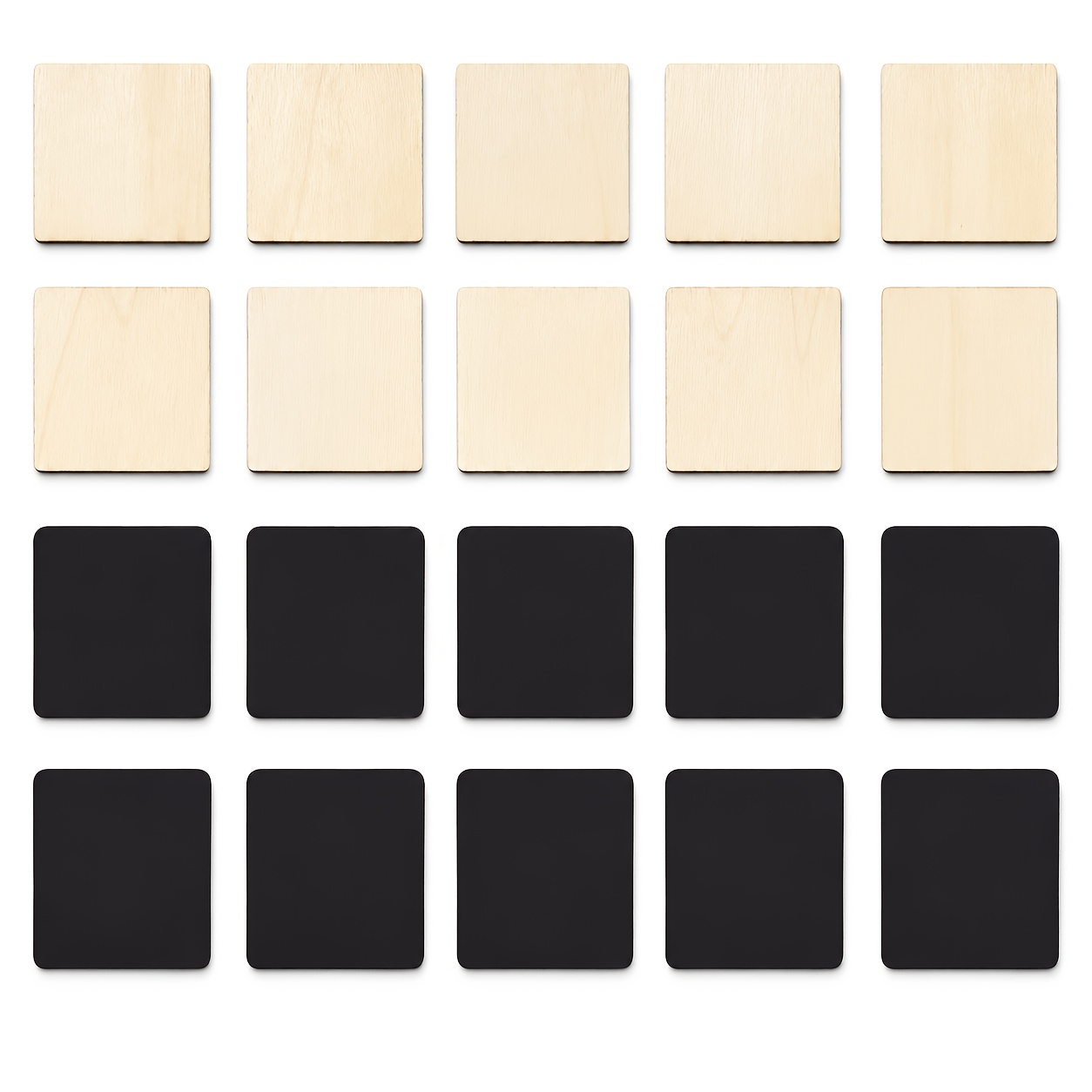 TEMU Juego de 20 imanes de nevera para manualidades - 10 parches de madera láminas adhesivas magnéticas suaves - , y imanes para decoración de nevera