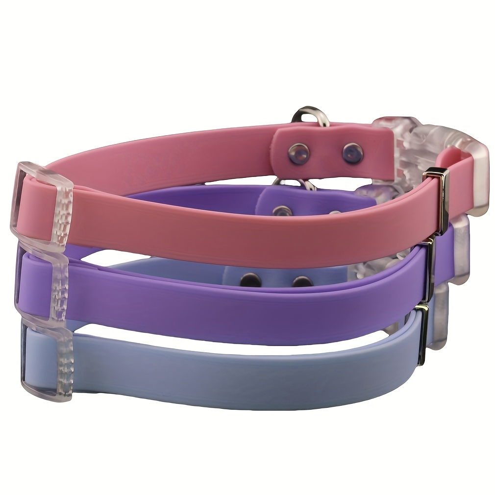 Personalized PVC Pet Collar with Engravable Name Tag & Adjustable Leash