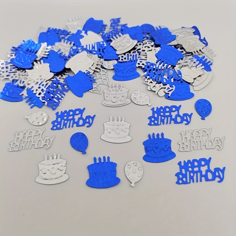 Birthday Theme Glitter Happy Birthday Balloon Cake Decoration Sequins, For Christmas, Halloween