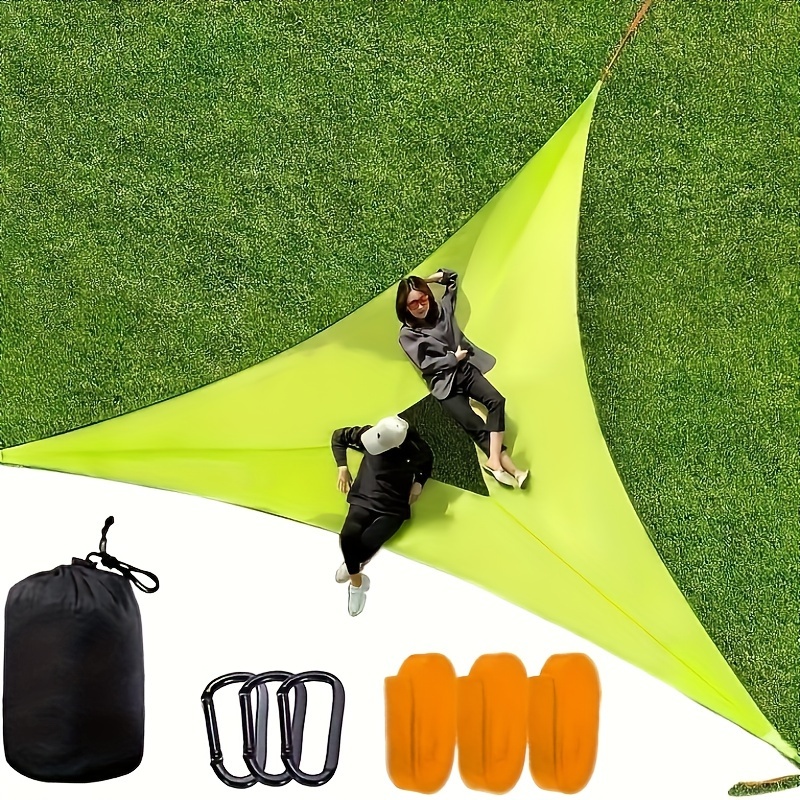 

Outdoor Portable Triangular Mesh Hammock, Multi Person Lightweight Hammock For Travel Camping Backyard Garden Hiking
