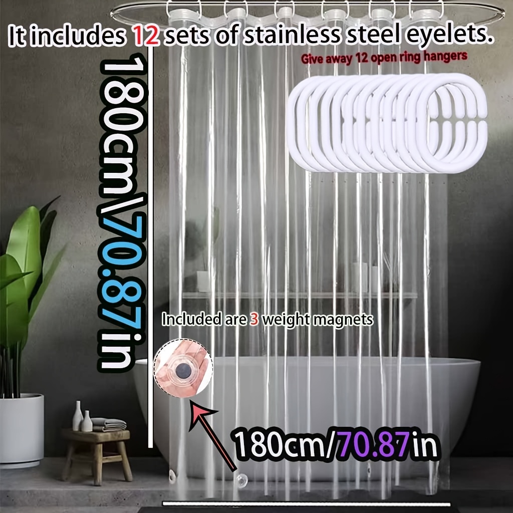 transparenter magnet duschvorhang badezimmer badezimmer