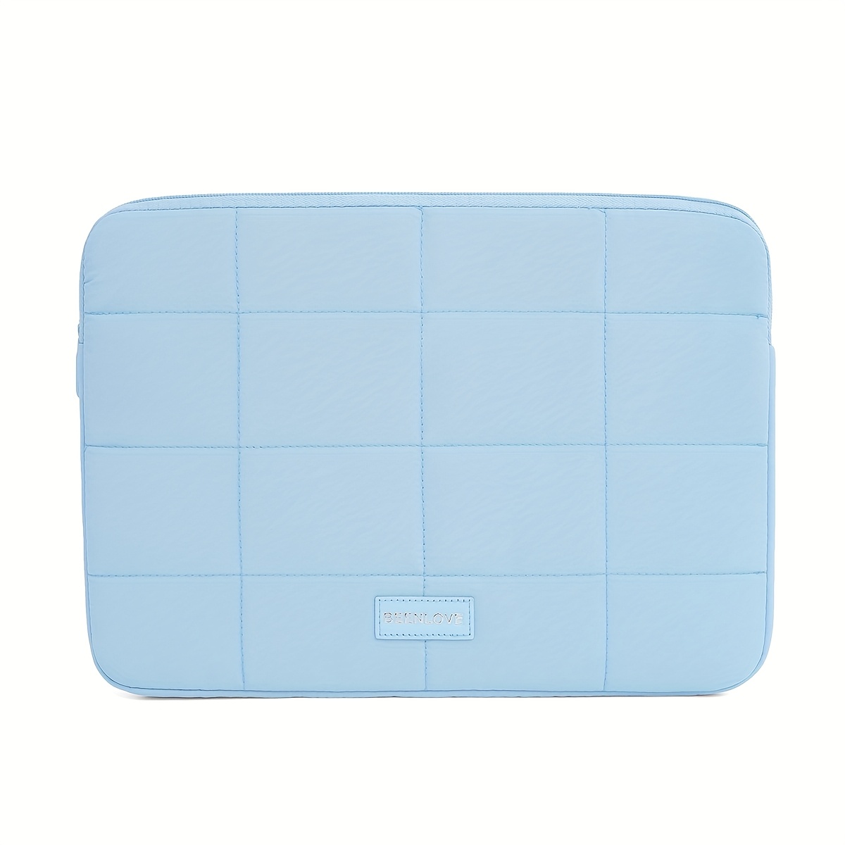 TEMU Cute Quilted Laptop Sleeve Bag With Zipper, Fits 13 13.3 14 Inch Notebook, Soft Shockproof Lightweight Protective Computer Case, Korean Style