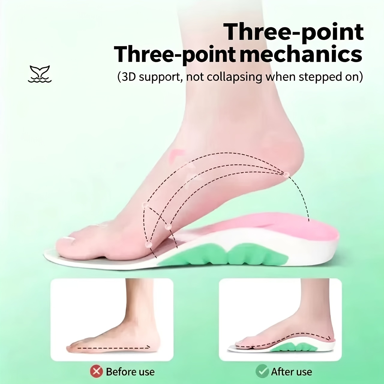 2 plantillas de EVA con suelas gruesas y suaves y absorción de impactos, que mejoran la comodidad durante el ejercicio. Son transpirables, absorben el sudor, antideslizantes, duraderas y aptas tanto para hombres como para mujeres.