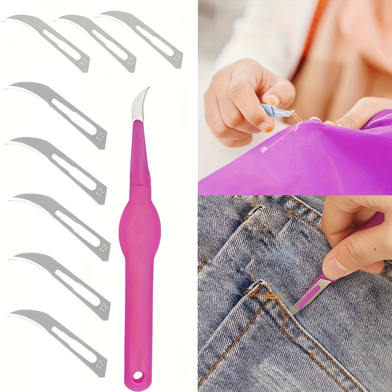 

Purchase A Reliable Rose Set, Featuring A Plastic Handle With A Protective Cover, A Seam With 10 Extra Blades, Suitable For Crafting And Sewing Tasks.