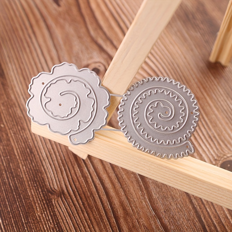 1pc 3d Spiral Metal Die Cuts, Wedding Leaf Cutting Dies Cut Stencils For Scrapbooking Album Decorative Embossing Paper Card Making