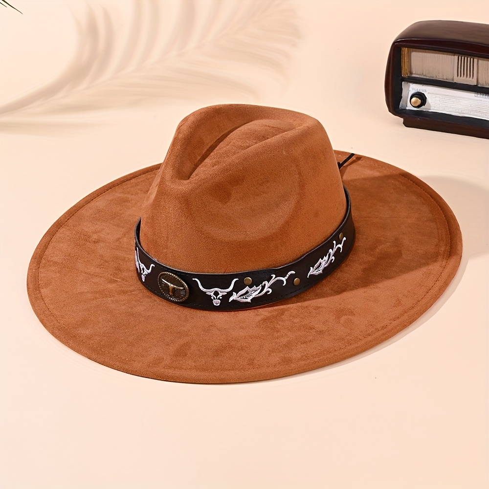 1pc unisex western cowboy hat embroidery - Temu Brazil display picture 1