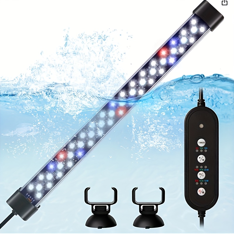 

Aquarium Light For Fish Tank, 24/7 Cycle Fish Tank Light With Timer, Full 7 Single Colors, Auto On/off, Adjustable Brightness 16w 24inch