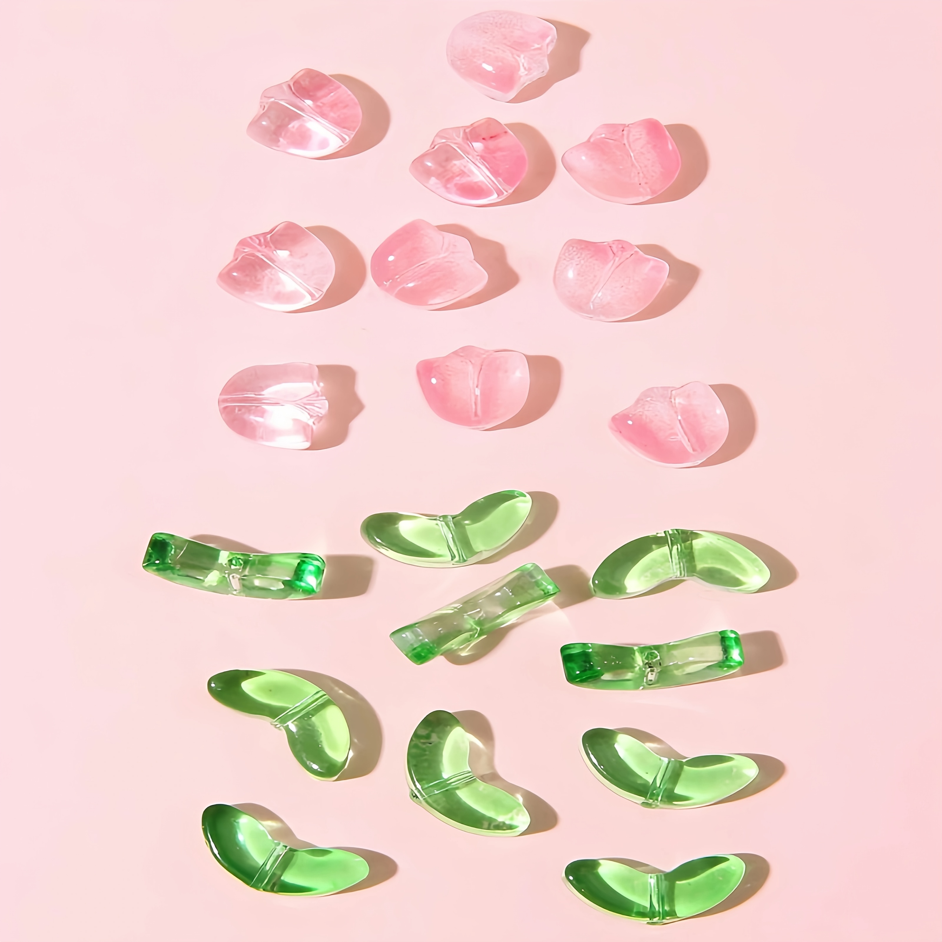 TEMU 20 stuks - en Bloemontwerp DIY Glaskralenset