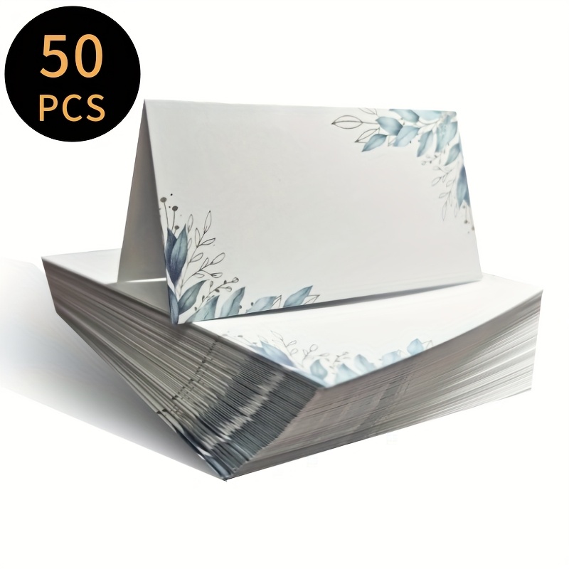 E-shop 100/50 Platzkarten, Blaues Blatt-Design Sitzkarten zur Atmosphärensteigerung bei Hochzeiten, Partys, Geburtstagsfeiern usw. Tischdekoration,