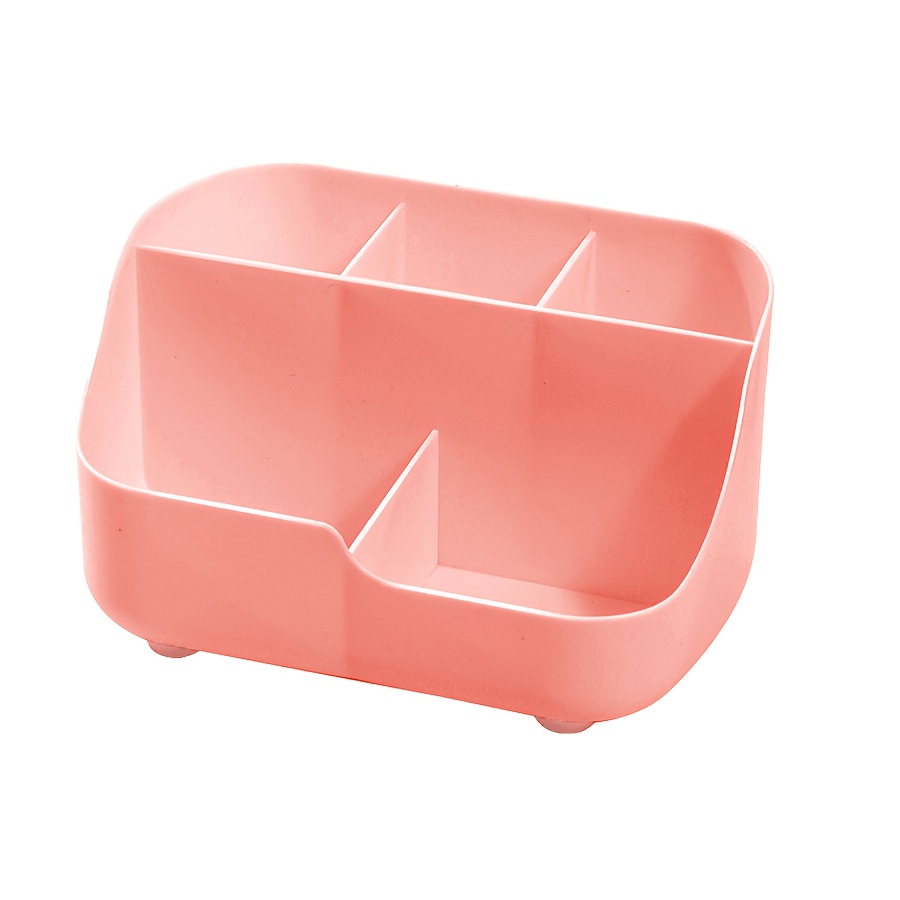1pc versatile cosmetics storage box with dividers ideal for bedroom organization holds makeup skincare products pens more in light blue or white Product details 4