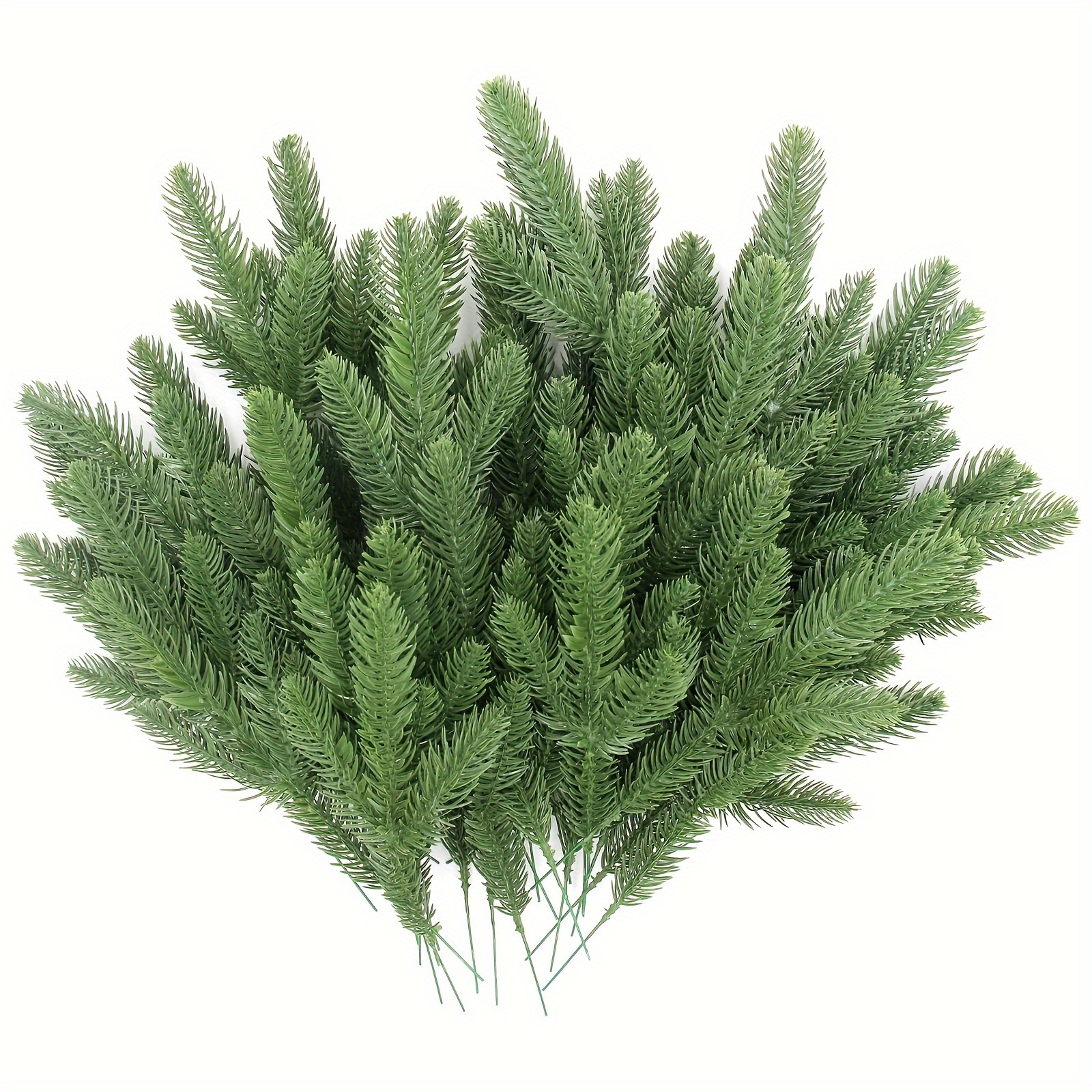 

50-pack Artificial Pine , Green Fir Needles, For Wreaths, Christmas & Home Garden Decor, Plastic, Holiday, Christmas, Plant Type Pine, Tabletop Display, Winter Season