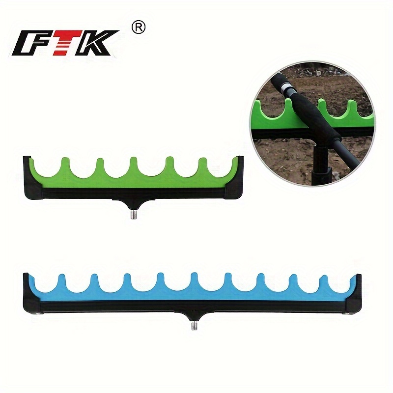 

Ftk Silicone Fishing Rod Holder - Multi-functional Fish Pole Stand Bracket With 6/10 Holes For Valentine's Day And Christmas Gift - Durable Bracket Shelf For Anglers