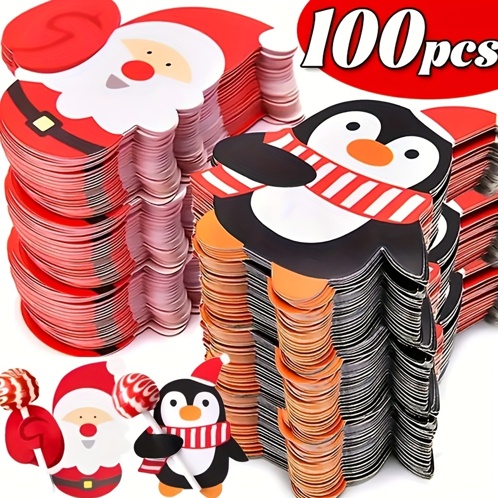 

100pcs Reusable Santa & - Decorations For Christmas, 's Parties &