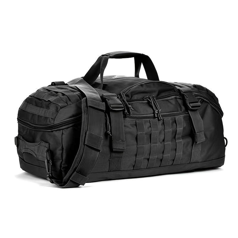 TEMU 600d Extra Thick Oxford Fabric Luggage Bag, Outdoor Sports Fitness Bag, Backpack, Handbag, Unisex, Suitable For Weekend Travel And Large Sports,