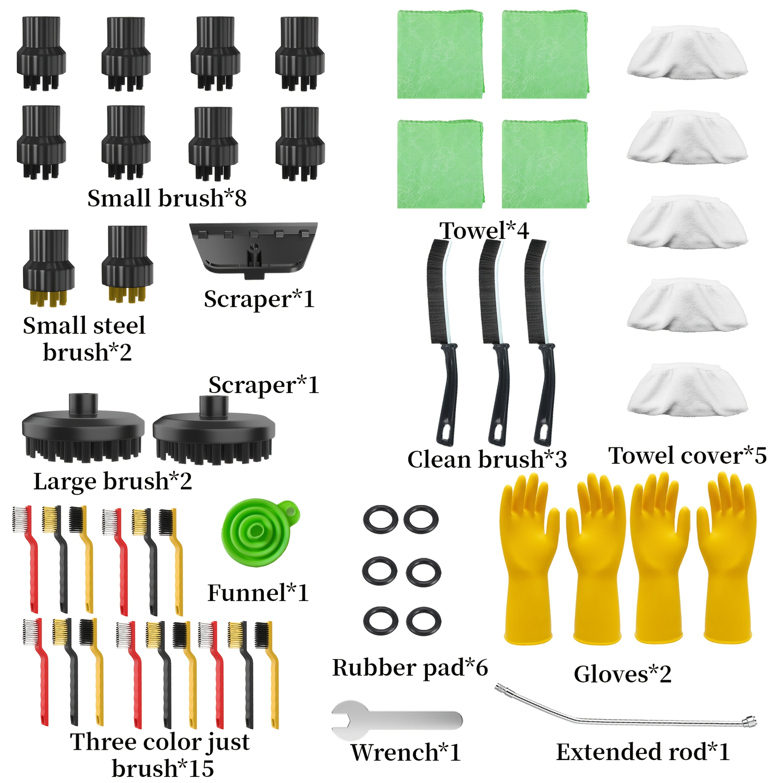 TEMU 53pcs Accessory Set, Steam Cleaner Accessory Set, Suitable For A Of Steam Cleaners, Suitable For Nozzle Steam Cleaners, Recommendation