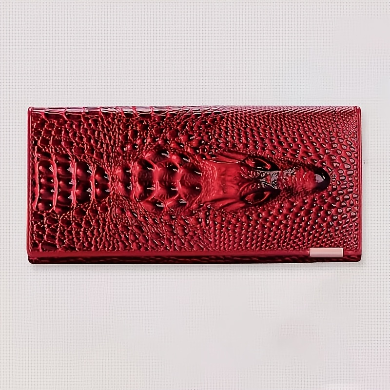 A Women's Fashionable Vintage Long- Coin Purse With Large Capacity, Usable As