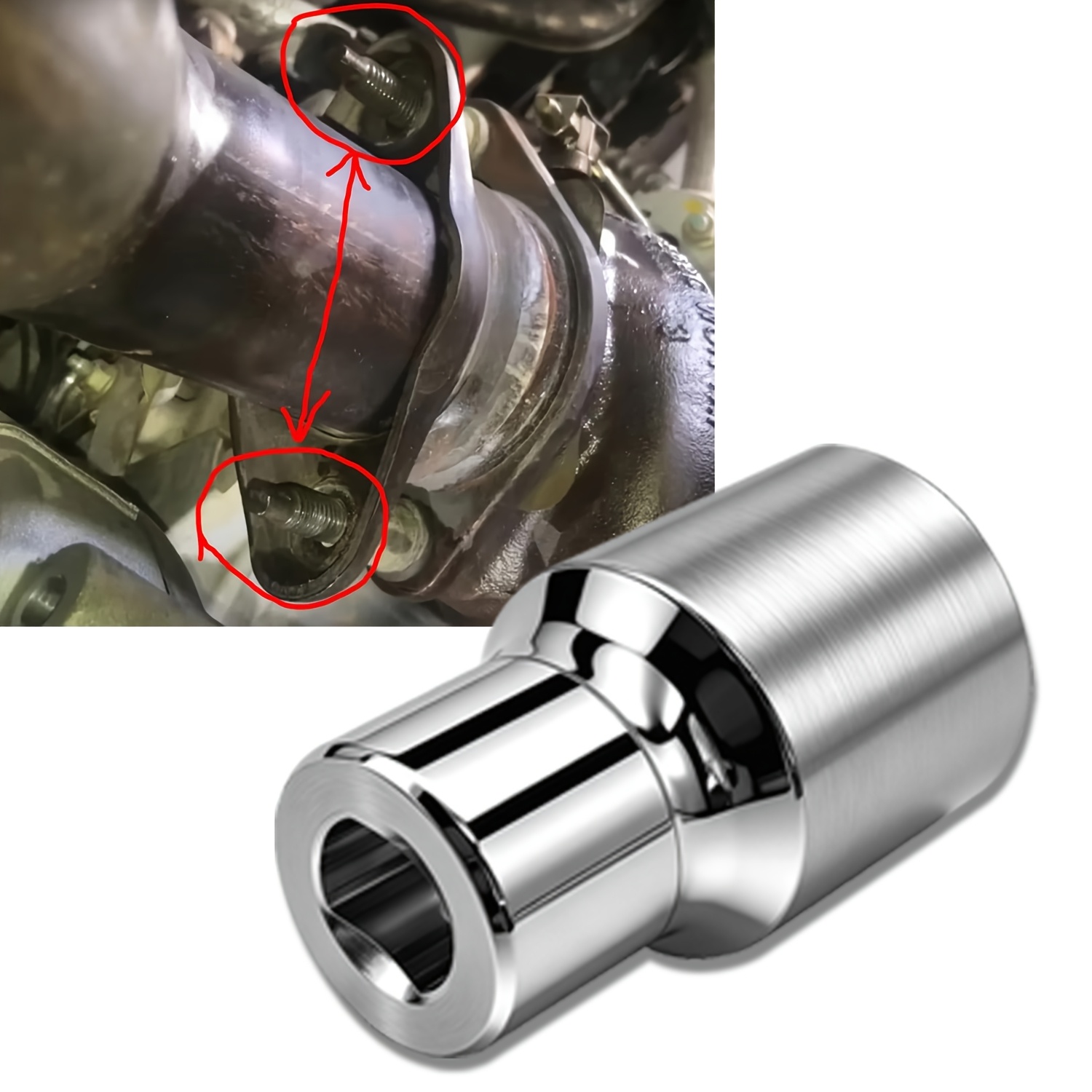 Shock Absorber Socket- Stem Socket: 3/8" Drive Strut Nut Holding Socket For Auto Shock Absorber Repair