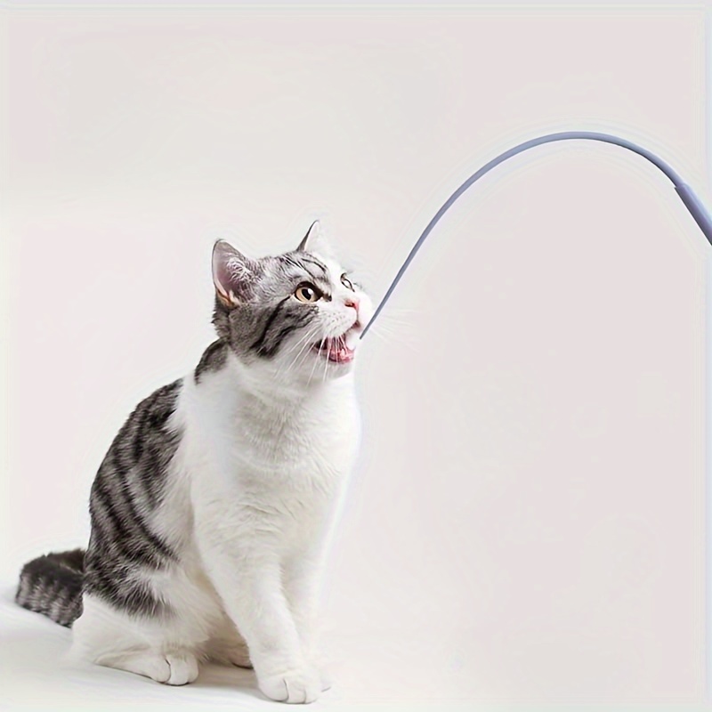 Simulated Mouse Tail Cat Toy Cat Teaser Funny Stick Silicone Temu