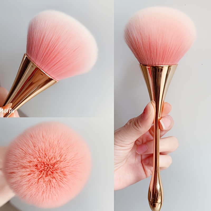 luxury nail art brush large soft round head   waist design unscented plastic brush for nail art no power required suitable for   nail art brush elegant nail brush makeup   brush