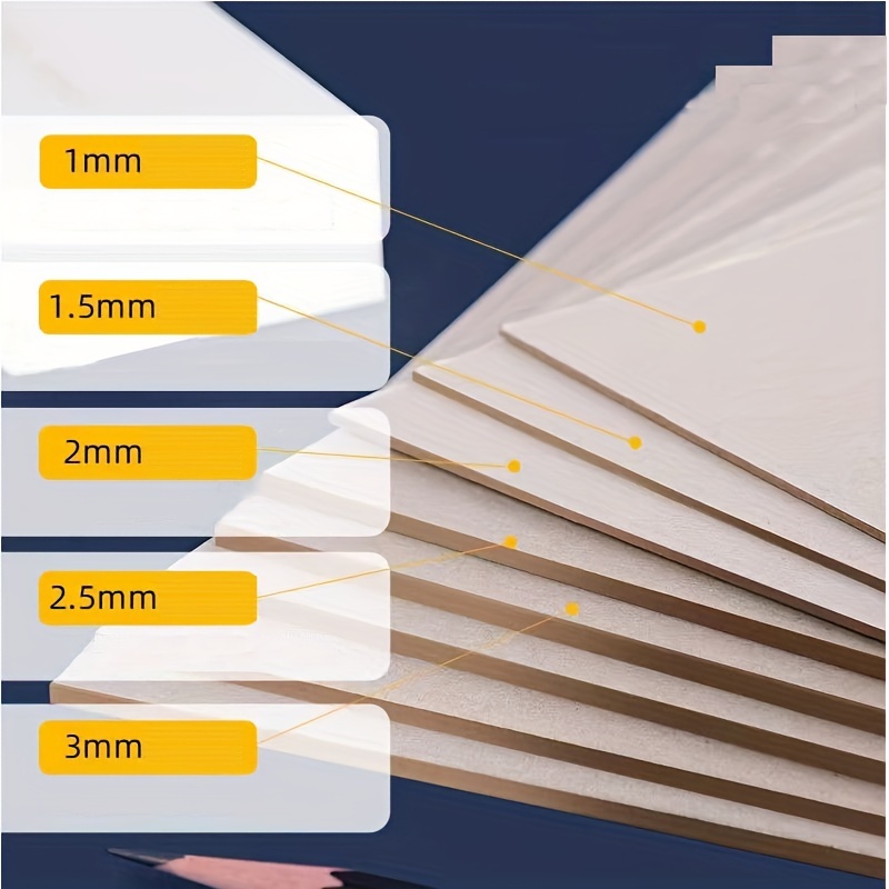 

A5 Bristol Paper, 10 Sheets, Assorted Thickness (1mm/1.5mm/2mm/2.5mm/3mm), Greyboard For Diy Crafts, Drawing, Scrapbooking Covers