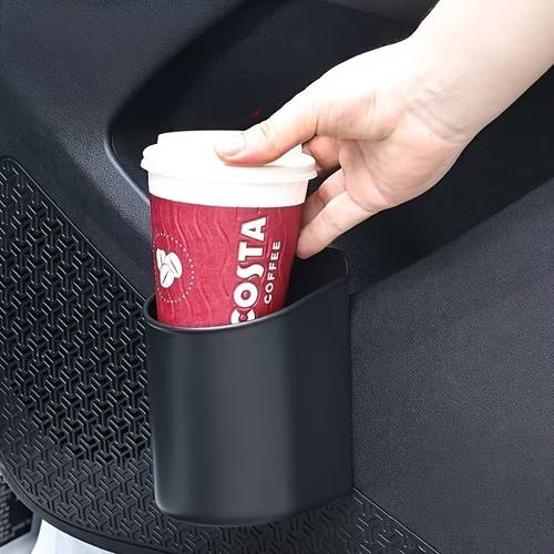 2pcs set multi functional cup holder multi purpose hook versatile car seat back organizer with cup holder phone holder and hooks fits most car models for water bottles drink bags trash bags glasses storage car organizer rear seat cup
