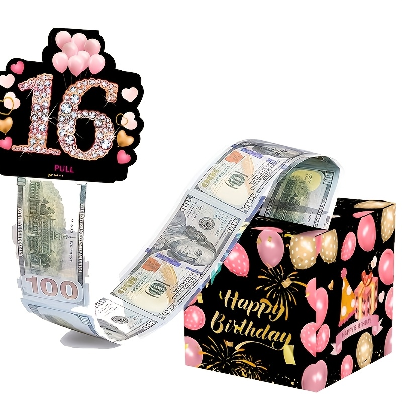 生日惊喜礼物，生日现金抽钱礼盒，适合男孩女孩的 生日礼物，生日派对装饰用品