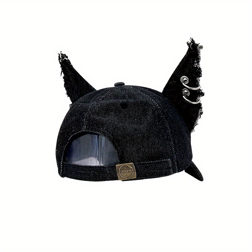 gothic punk rock metal decorated baseball cap y2k dark  display picture 2