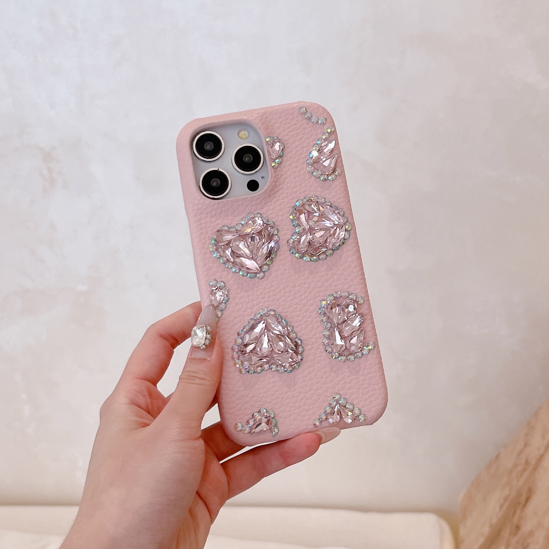 TEMU Pattern Rhinestone Phone Suitable For Pro Max -end Phone