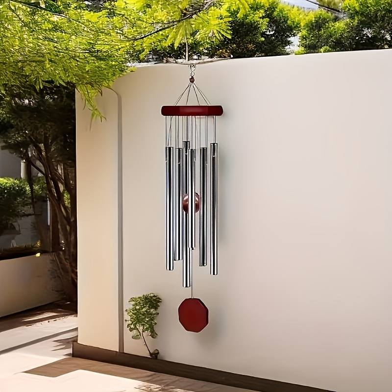 

Elegant Aluminum Wind Chimes With 6 Tubes - No Battery Needed, Outdoor Decor & Garden