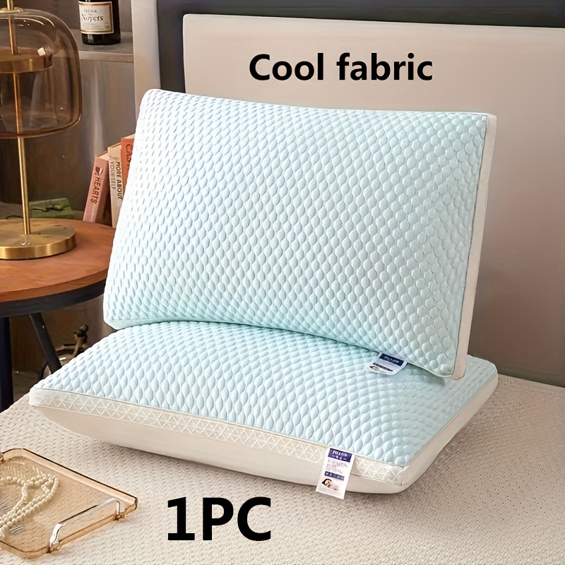 A Single New Cooling Fabric Pillow For Home And , Featuring A Summer Cooling With Material, Breathable Mesh Edges, And A Soft, Three-dimensional Design