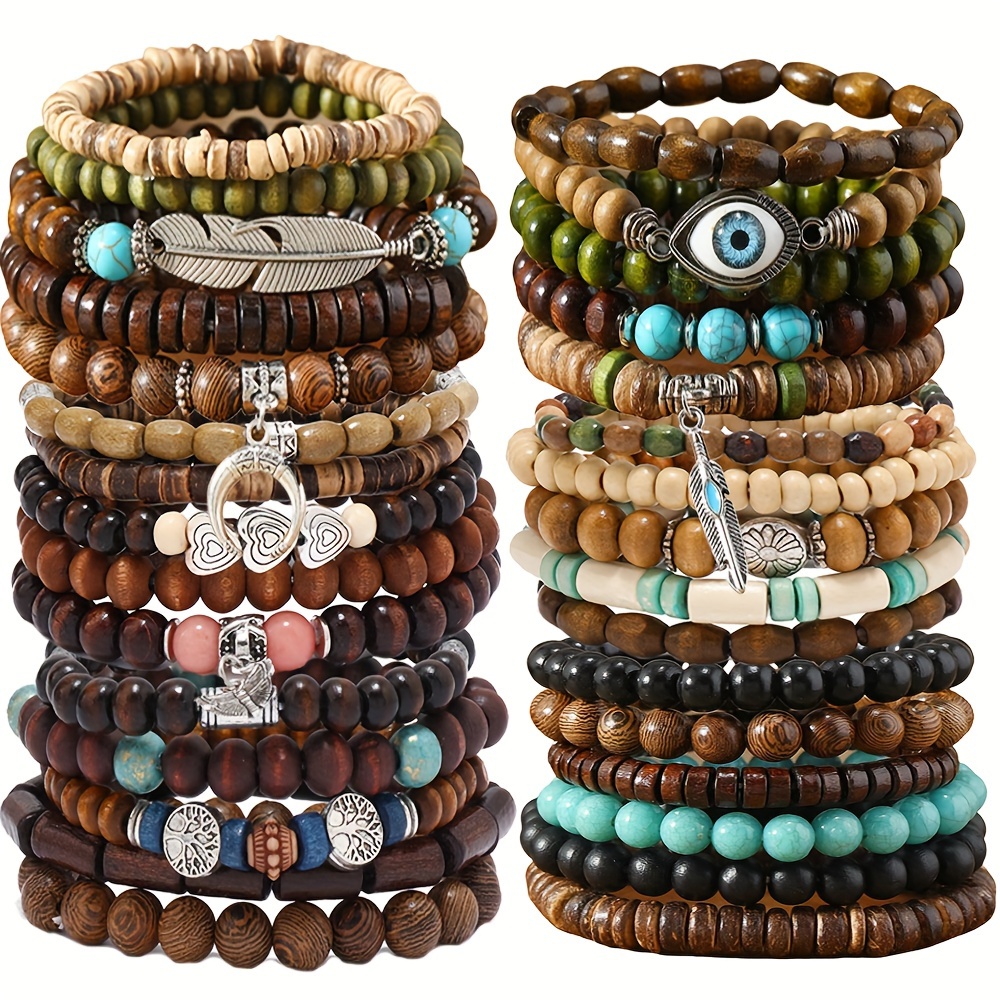 

31 Pcs/set Bracelets For Men And Women - , Multilayer Wristband Jewelry Set.