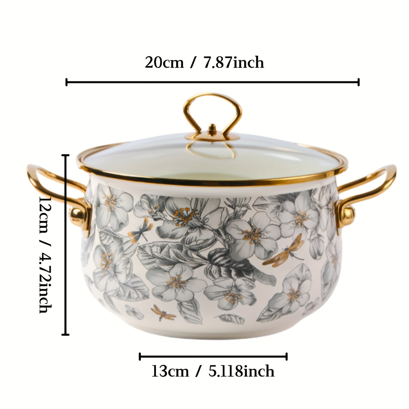 elegant golden trimmed enamel soup pot dragonfly       romantic dinners details 9