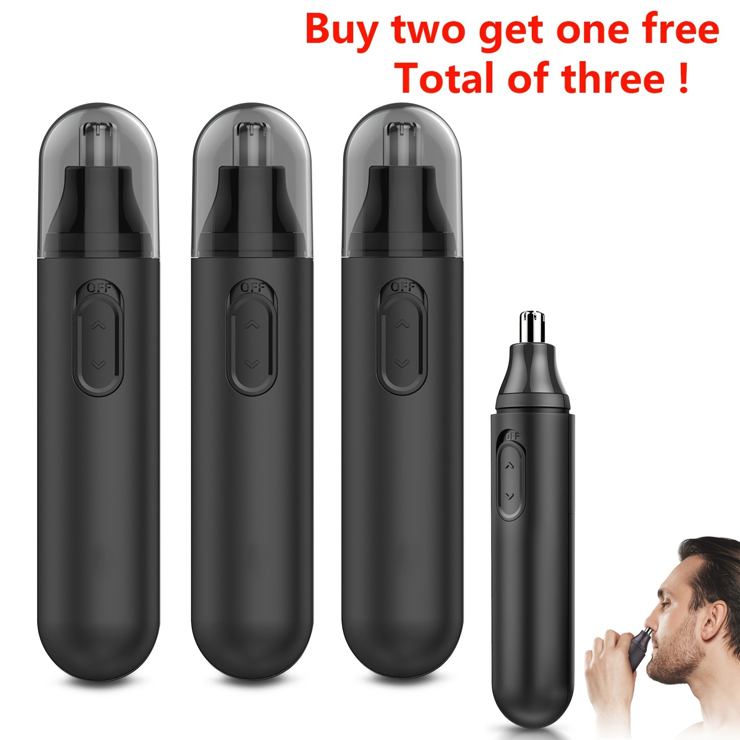   electric ear nose eyebrow hair trimmer portable grooming device plastic aa battery powered non rechargeable with ideal gift for men women Product details 0