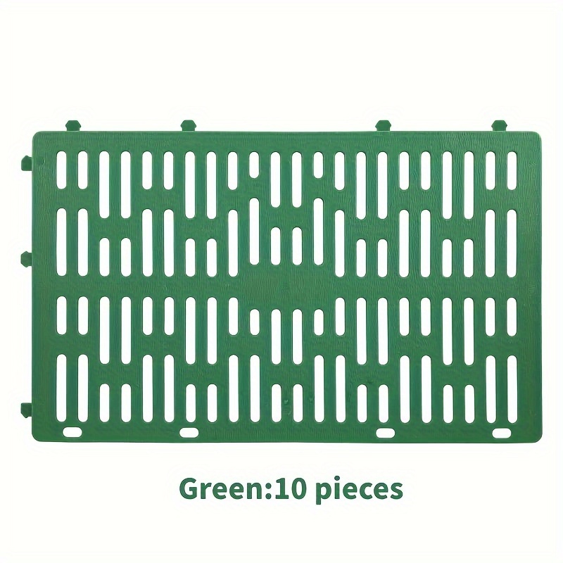 TEMU 10pcs Adjustable Plastic Tree Protector Sleeves, (green, Beige, Black) With Interlocking Design For Seedlings & Trees, Durable Bark Protection