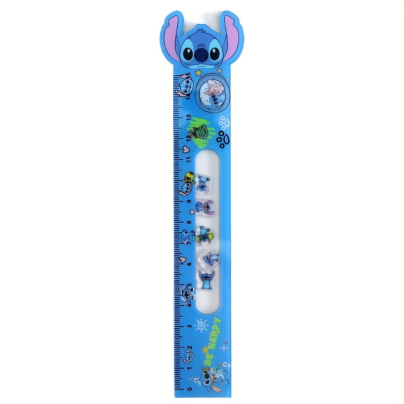 E-shop Stitch Wackel-Lineal, 15 cm Anlegewinkel für Schüler, Zeichenlineal, verdicktes doppelseitiges Acryl-Lineal