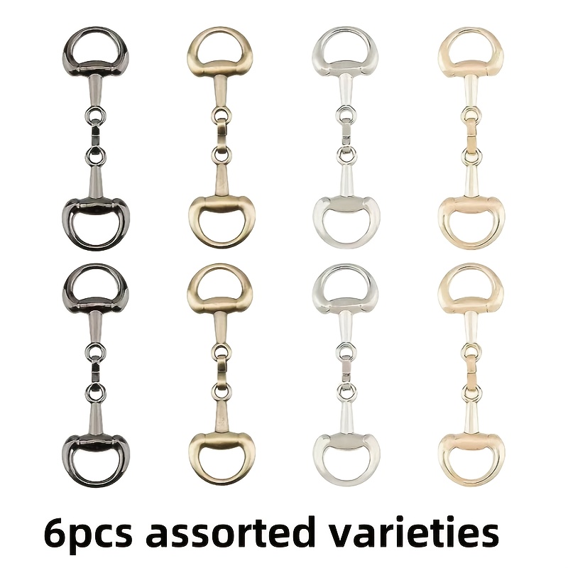 E-shop 6 Stück Zufällige Farbe Gemischte Farbe Legierung D-Ring Schnalle, Geeignet für Geldbörsenherstellung Zubehör , Schuhe, Hüte und Schals -