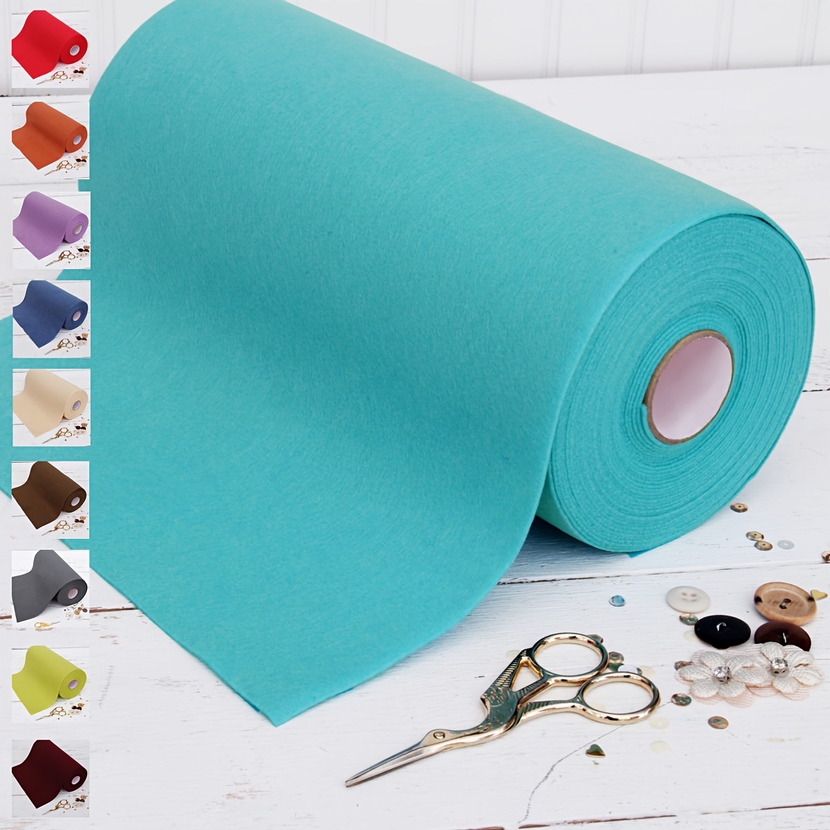 

Felt Roll 78.7x7.87 Inches - Multiple Colors , Lavender, Black, White, Teal & More - Ideal For Diy Crafts, Sewing Projects, Halloween, Christmas & Back-to-school