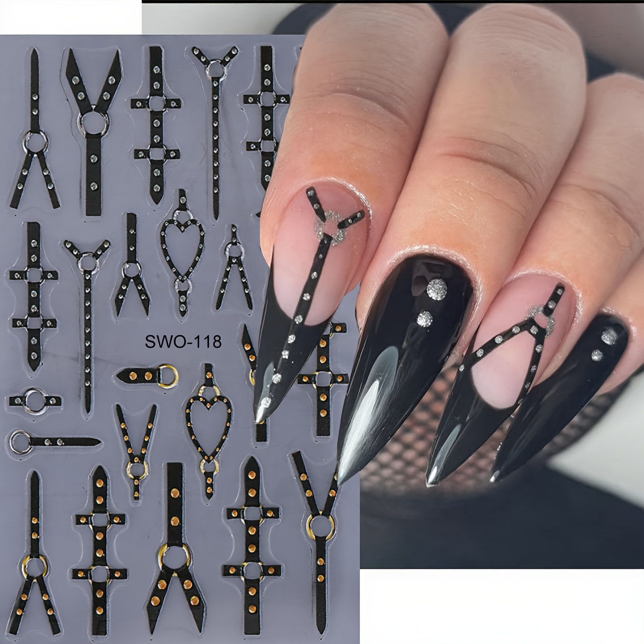 1pc Self-adhesive 5d Embossed Stickers - Retro Anime & Geometric Designs With Glittery Flowers, Daisies, - Self-applying Diy Nail Decals Suitable For Women' Nail Art, Parties, Weddings