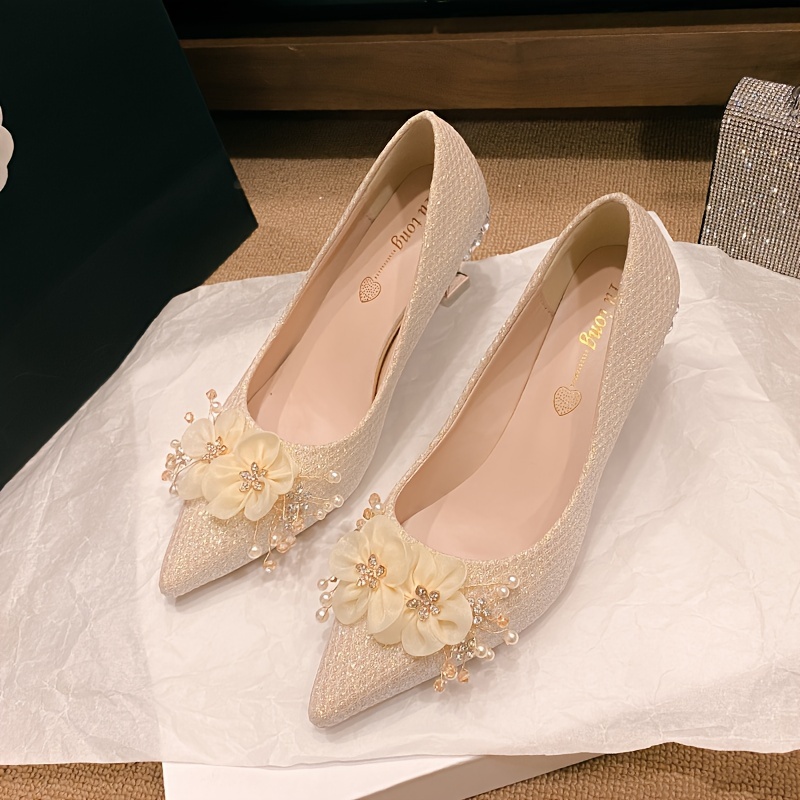 womens pointed toe stiletto heels wedding bridal shoes Temu
