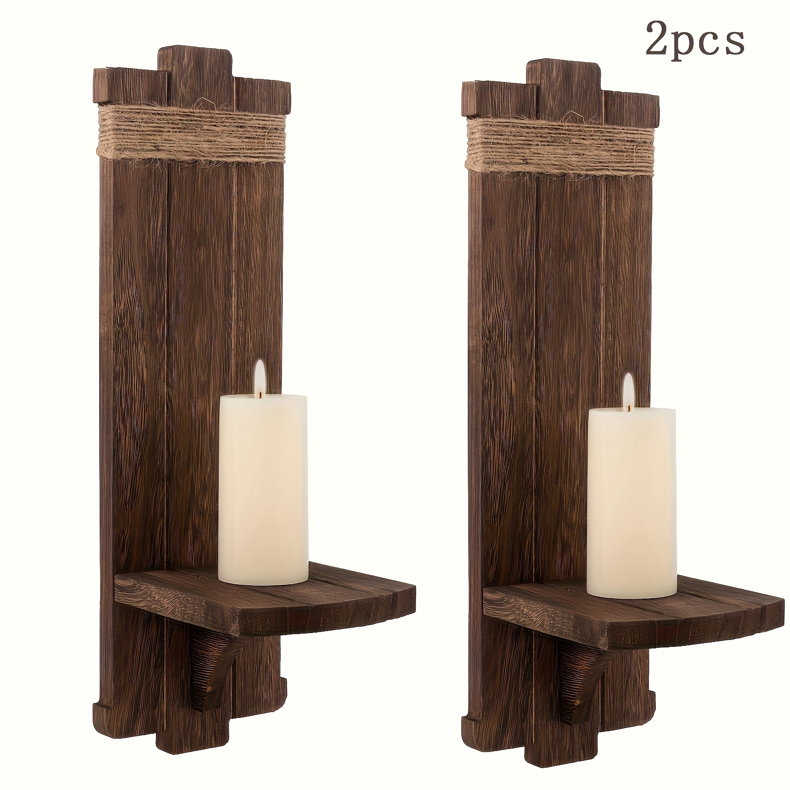 1pc/2pcs, Wall-mounted Candle Holder For Wall Decorations, Candlesticks For Room, Hallway, Entryway, Bath Accessories, Room Decor, Floating Shelves