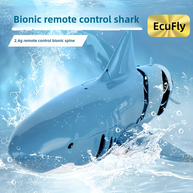 

2.4g Remote Control Shark, Remote Control Fish, Remote Control Boat, 360 ° Cruise, 50 Meter Remote Control Distance, Water Toys, Swimming Pool, Lake, River Toys, Powerful Motor, Holiday Gift Toys